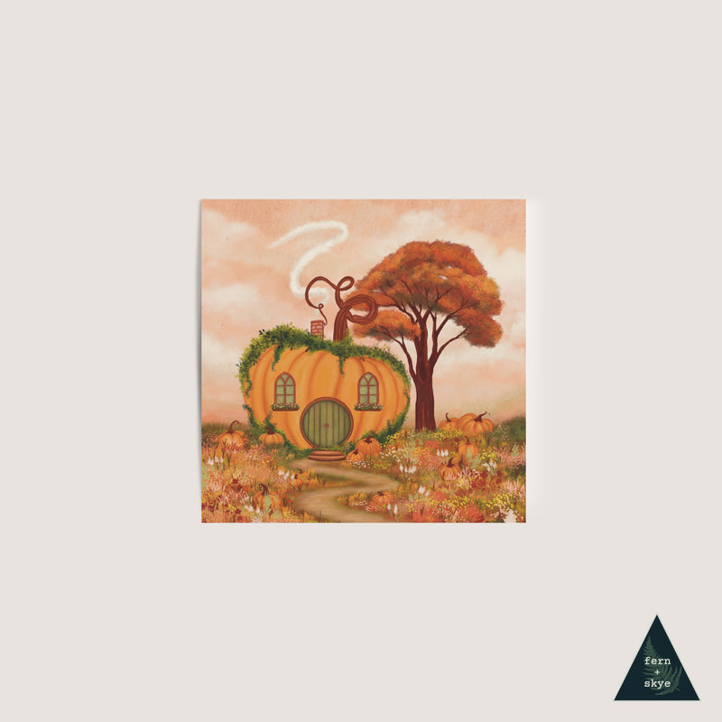 Pumpkin Cottage Mini Print