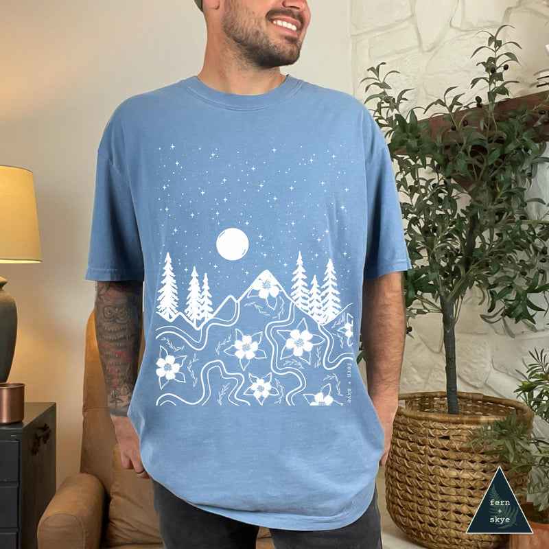 CO Columbine Rockies - Screen Printed Unisex T-Shirt