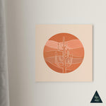 Terracotta Desert Cactus Sun Canvas Print