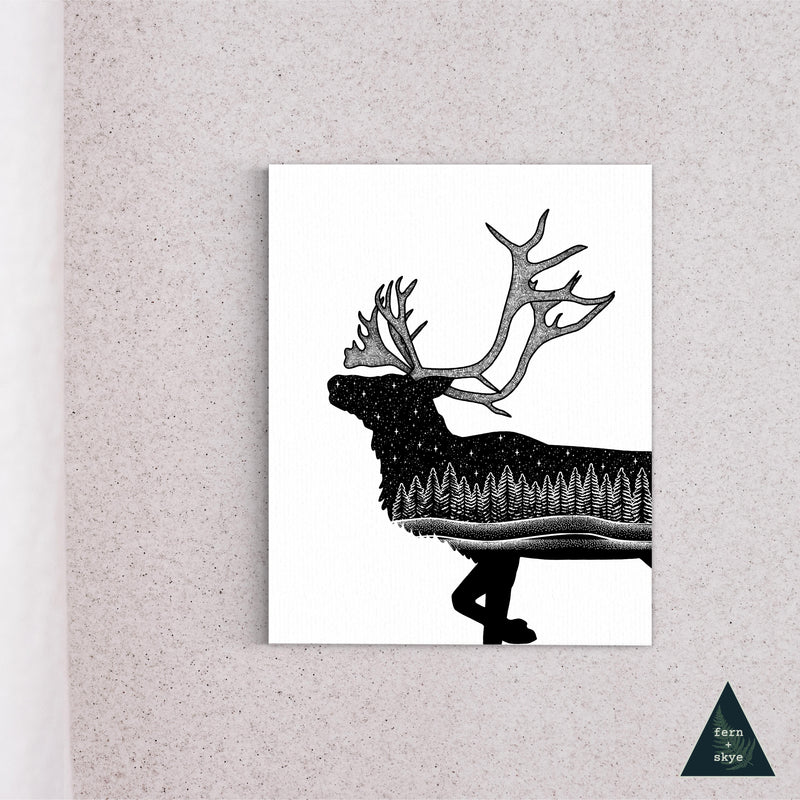 Caribou Forest Canvas Print